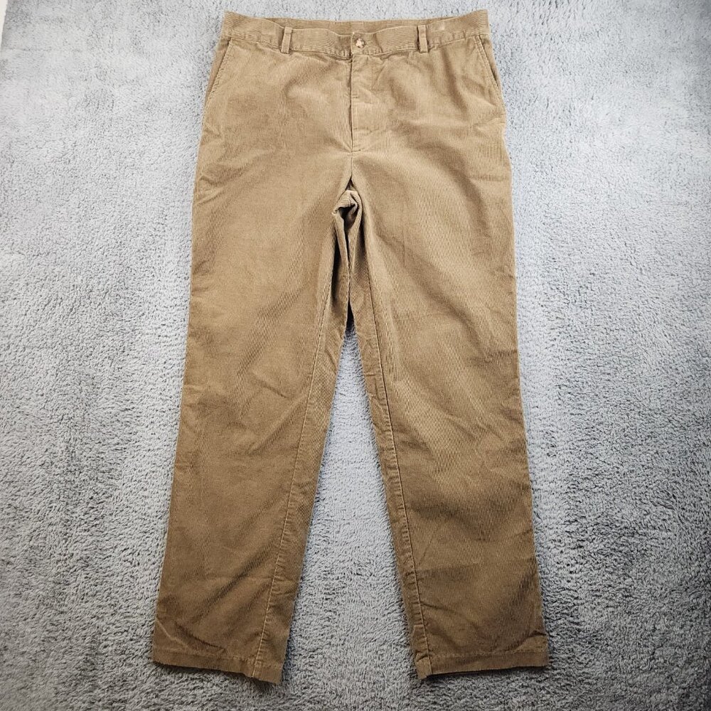 Men's Tailored Fit Flat Front Chino Pants Men's 36x32 Corduroy Trousers Gorpcore